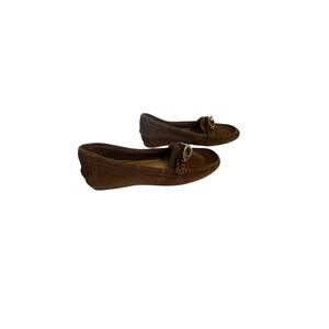 Coach Fortunata Women’s Brown Suede Driving Loafers Size 7B (UK 5 / EU 37 / AU 5
